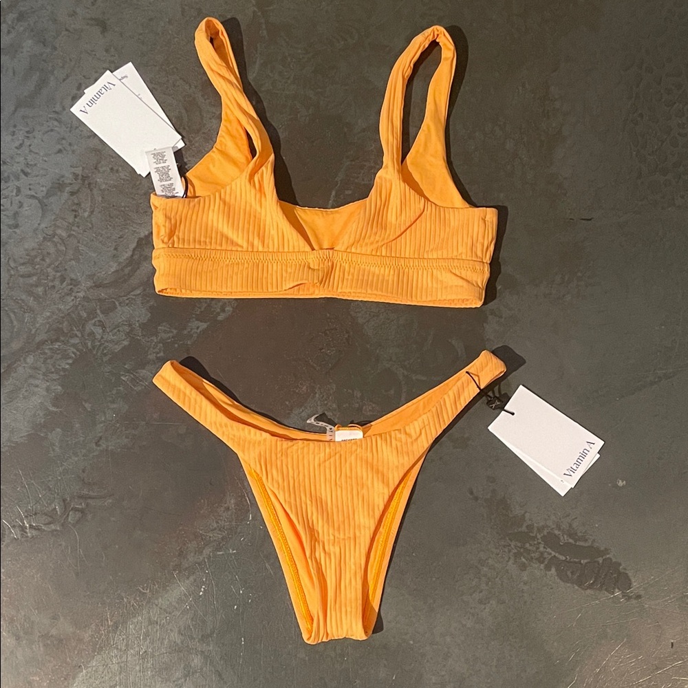Vitamin A Vibrant Orange Bikini Bottom